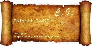 Chityil Iván névjegykártya