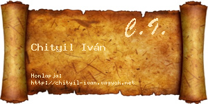 Chityil Iván névjegykártya