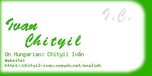 ivan chityil business card