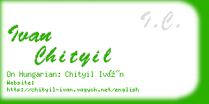 ivan chityil business card